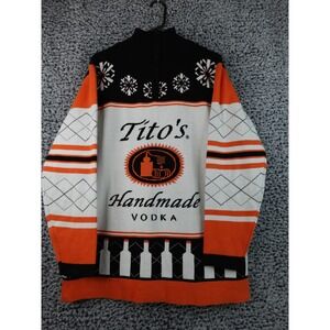TITO'S VODKA 1/4 ZIP SWEATER Titos Handmade Vodka Austin‎ Texas sz L Sweater